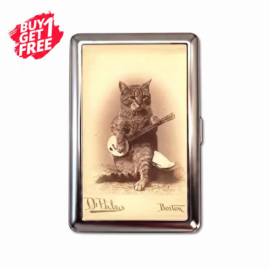 Banjo Cat Tin Cardholder Wallet
