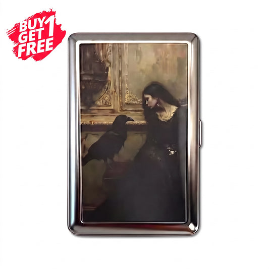 Raven Lady Tin Cardholder Wallet