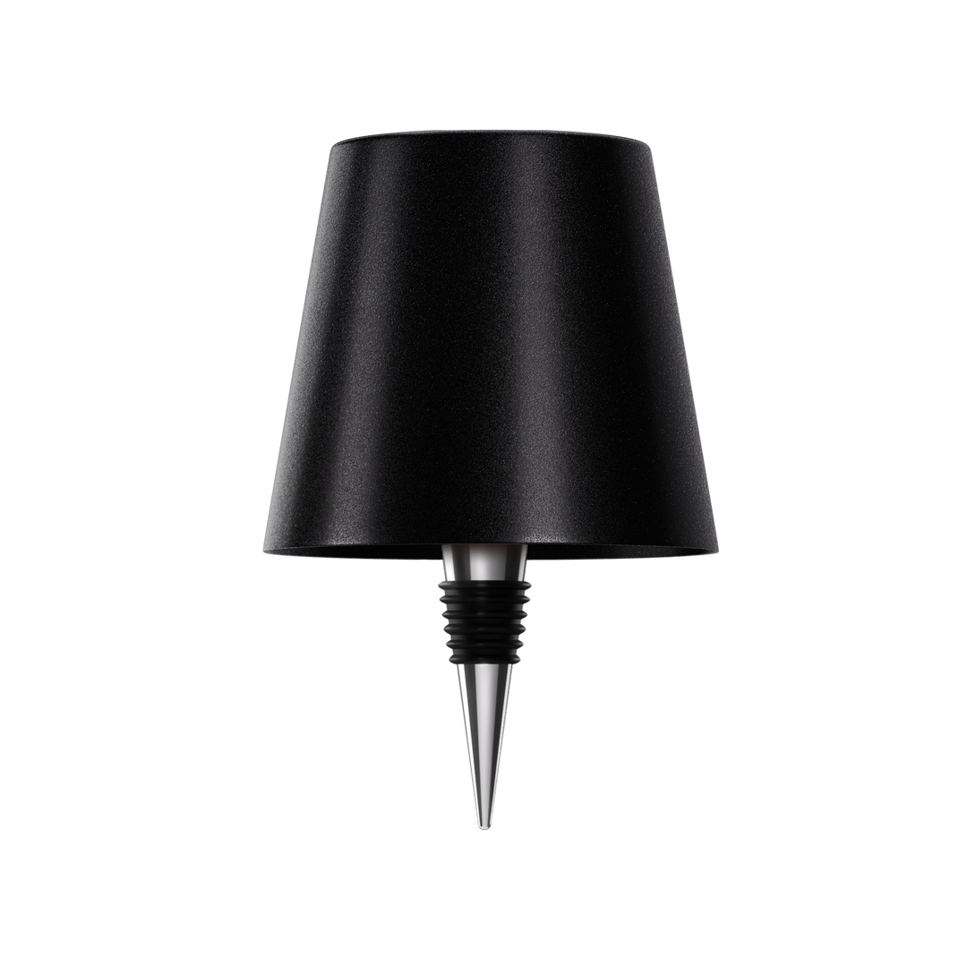 Black wireless bottle lamp